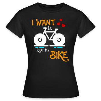 Vélo Vélo Vélo Vélo Vélo - T-shirt Femme - noir - Devant - AI Model Female 172 dark (172cm)