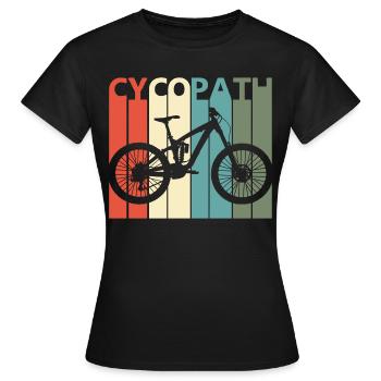 Fahrrad Rad Radeln Mountainbike Mountainbiker - Frauen T-Shirt - Schwarz - Vorne - AI Model Female 172 dark (172cm)