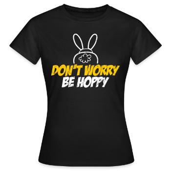 Rabbit Rabbit Be Hoppy Cute - Women's T-Shirt - black - Front - AI Model Female 172 dark (172cm)