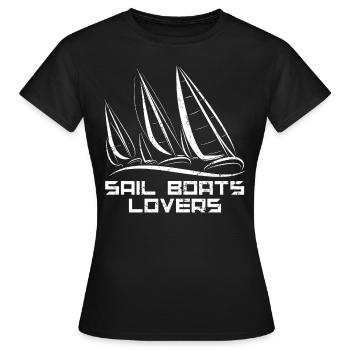 Voilier voilier Voilier Voiliers - T-shirt Femme - noir - Devant - AI Model Female 172 dark (172cm)