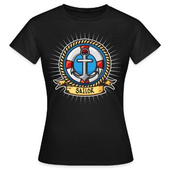Voilier voilier voilier - T-shirt Femme - noir - Devant - AI Model Female 172 dark (172cm)