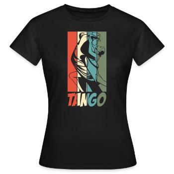 École de danse couple danse danseuse - T-shirt Femme - noir - Devant - AI Model Female 172 dark (172cm)