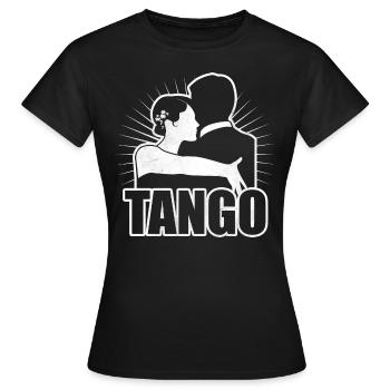 Tango Tanzkurs Tanzlehrer Tanzpaar Tänzerin - Frauen T-Shirt - Schwarz - Vorne - AI Model Female 172 dark (172cm)