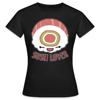 Sushi - Frauen T-Shirt - Schwarz - Vorne - AI Model Female 172 dark (172cm)