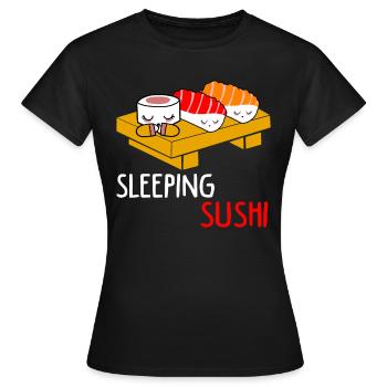 Sushi - Frauen T-Shirt - Schwarz - Vorne - AI Model Female 172 dark (172cm)