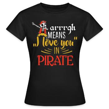 Dabbing Pirat Piraterie Piratenkopf Piratenschädel - Frauen T-Shirt - Schwarz - Vorne - AI Model Female 172 dark (172cm)