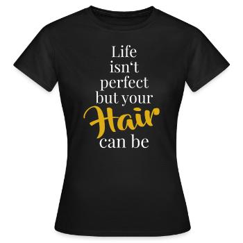 Coiffeur coiffeur coiffeur coiffeur - T-shirt Femme - noir - Devant - AI Model Female 172 dark (172cm)