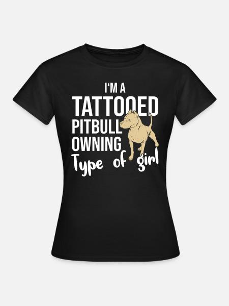 Pitbull Hundeliebe - Frauen T-Shirt - Schwarz