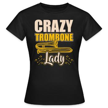 Crazy Trombone Lady Trombone Trombone - T-shirt Femme - noir - Devant - AI Model Female 172 dark (172cm)