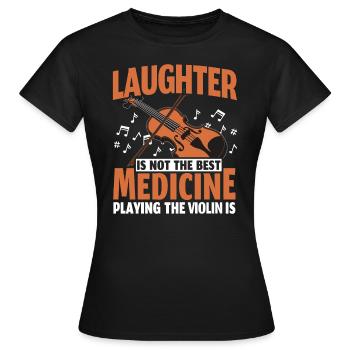 Violin violin - Women's T-Shirt - black - Front - AI Model Female 172 dark (172cm)