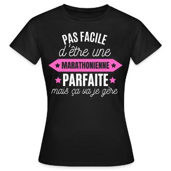 Perfekter Marathonläufer-Humor für Marathonläufer - Frauen T-Shirt - Schwarz - Vorne - AI Model Female 172 dark (172cm)
