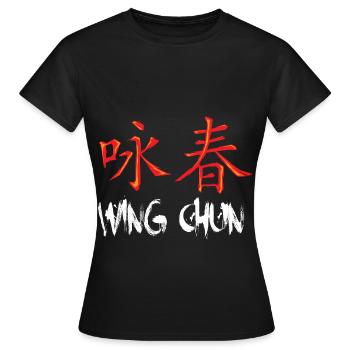 Wing chun Wingtsun Chinesische Schriftzeichen - Frauen T-Shirt - Schwarz - Vorne - AI Model Female 172 dark (172cm)