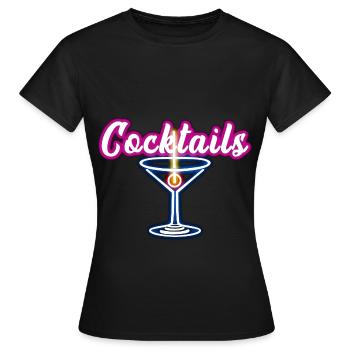 Cocktail - T-shirt Femme - noir - Devant - AI Model Female 172 dark (172cm)