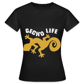 Gecko - T-shirt Femme - noir - Devant - AI Model Female 172 dark (172cm)