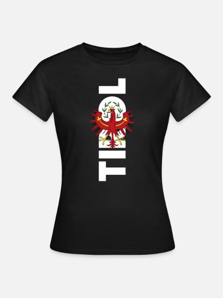 Tirol Austria lettering Tyrolean eagle coat of arms - Women's T-Shirt - black