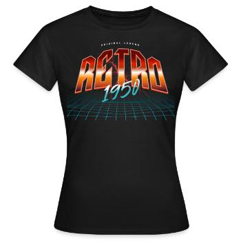 1950 Year of birth Year of birth - Women's T-Shirt - black - Front - AI Model Female 172 dark (172cm)