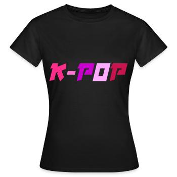 K-Pop Musique Pop Coréenne - T-shirt Femme - noir - Devant - AI Model Female 172 dark (172cm)