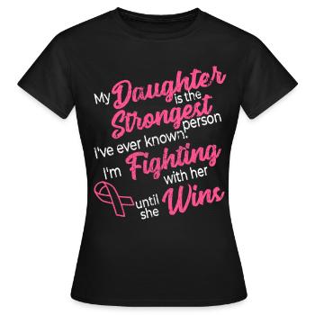 Mois de prévention du cancer du sein fille cancer du sein - T-shirt Femme - noir - Devant - AI Model Female 172 dark (172cm)