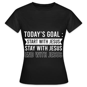 Bible Verse la Bible - T-shirt Femme - noir - Devant - AI Model Female 172 dark (172cm)