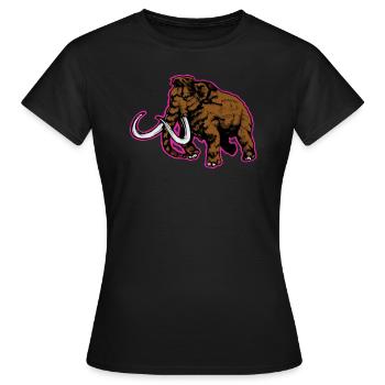 Mammut Eiszeit Elefant Achäologie Wollhaarmammut - Frauen T-Shirt - Schwarz - Vorne - AI Model Female 172 dark (172cm)