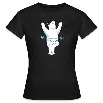 Polar Bear Bipolar Bear Happy Unhappy Arctic - Women's T-Shirt - black - Front - AI Model Female 172 dark (172cm)