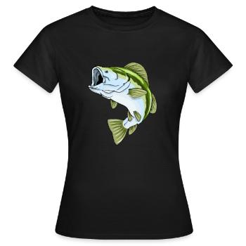 Pêche pêche pêche pêche sport pêcheur - T-shirt Femme - noir - Devant - AI Model Female 172 dark (172cm)