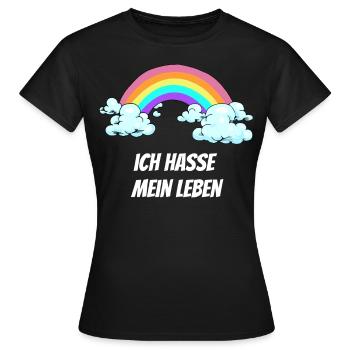 Je déteste ma vie cadeau négatif déprimé - T-shirt Femme - noir - Devant - AI Model Female 172 dark (172cm)