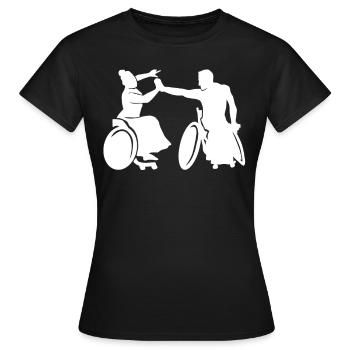 Rollstuhl Tanzen Rollstuhlsport Rolli Geschenk - Frauen T-Shirt - Schwarz - Vorne - AI Model Female 172 dark (172cm)