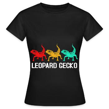 gecko - Women's T-Shirt - black - Front - AI Model Female 172 dark (172cm)