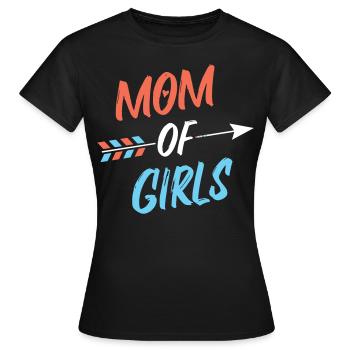 mère de filles - T-shirt Femme - noir - Devant - AI Model Female 172 dark (172cm)