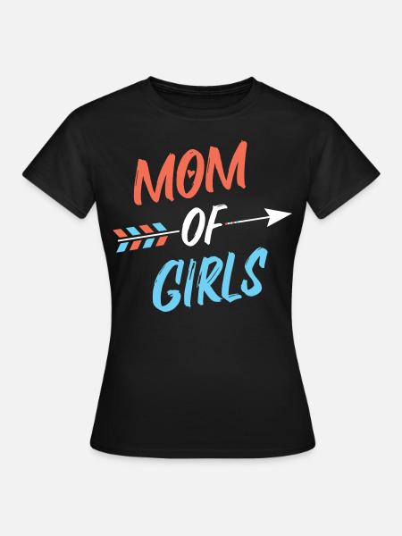 Mutter von Mädchen - Frauen T-Shirt - Schwarz