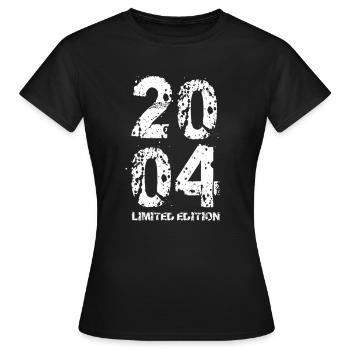 Anniversaire 2004 Numéro d’édition limitée - T-shirt Femme - noir - Devant - AI Model Female 172 dark (172cm)