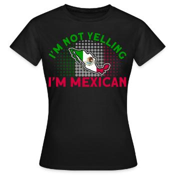 Mexikanische Flagge Mexikanische Wurzeln Geschenk - Frauen T-Shirt - Schwarz - Vorne - AI Model Female 172 dark (172cm)