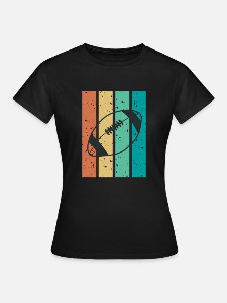 Rugby Mannschaftssport retro - Frauen T-Shirt - Schwarz