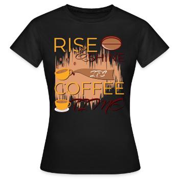 Kaffeezeit Kaffee trinken Koffein - Frauen T-Shirt - Schwarz - Vorne - AI Model Female 172 dark (172cm)