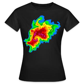 Joplin Superzelle, Tornado, Radar, Sturmjäger - Frauen T-Shirt - Schwarz - Vorne - AI Model Female 172 dark (172cm)