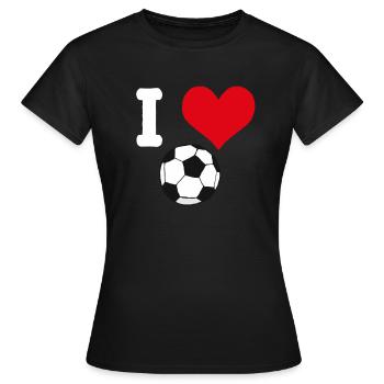 J'adore le soccer - Joueurs de soccer soccer - T-shirt Femme - noir - Devant - AI Model Female 172 dark (172cm)