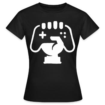 J'aime les jeux, le jeu de contrôleur de console - T-shirt Femme - noir - Devant - AI Model Female 172 dark (172cm)