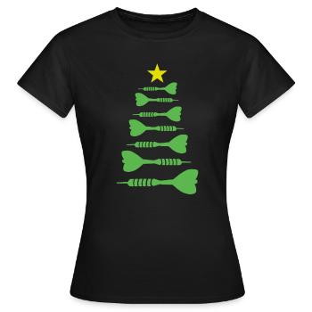 Christmas Fléchettes De Noël Fléchettes Xmas Dart - T-shirt Femme - noir - Devant - AI Model Female 172 dark (172cm)