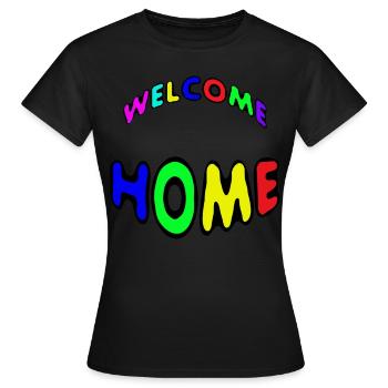Bienvenue à la maison - T-shirt Femme - noir - Devant - AI Model Female 172 dark (172cm)