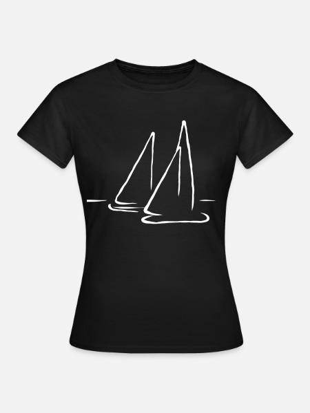 Segeln Boot Segler Segelsport Schiff Segelboot - Frauen T-Shirt - Schwarz