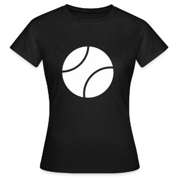 Balle de tennis balle sport balle de tennis sport cadeau - T-shirt Femme - noir - Devant - AI Model Female 172 dark (172cm)