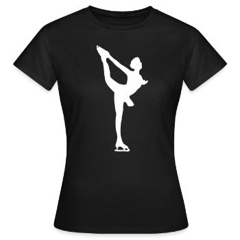 Patins de patinage de vitesse Patinage artistique - T-shirt Femme - noir - Devant - AI Model Female 172 dark (172cm)