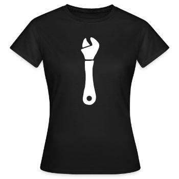 Outils de clé à molette - T-shirt Femme - noir - Devant - AI Model Female 172 dark (172cm)