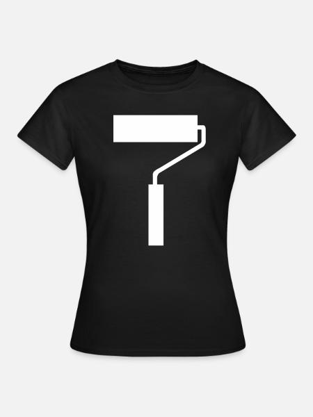 Pinceau Peinture Peintre Vernis Pinceaux Peinture - T-shirt Femme - noir