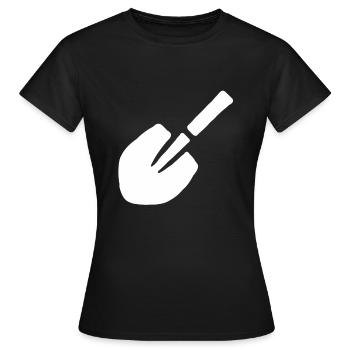Pelle jardinier bêche jardin hobby jardinier - T-shirt Femme - noir - Devant - AI Model Female 172 dark (172cm)