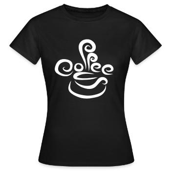 Café café cadeau café tasse de café - T-shirt Femme - noir - Devant - AI Model Female 172 dark (172cm)