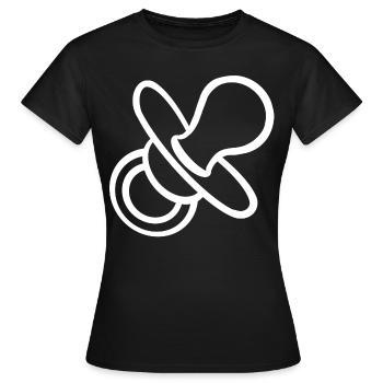 sucettes cadeau bébé bébé bébé - T-shirt Femme - noir - Devant - AI Model Female 172 dark (172cm)