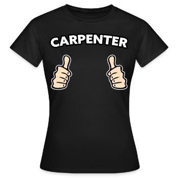 Zimmerer Handwerker Geschenkidee - Frauen T-Shirt - Schwarz - Vorne - AI Model Female 172 dark (172cm)