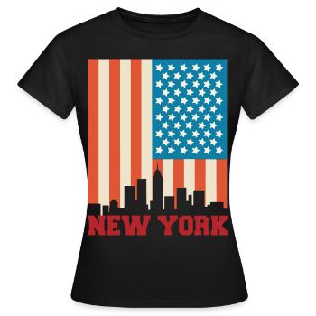 New York - T-shirt Femme - noir - Devant - AI Model Female 172 dark (172cm)